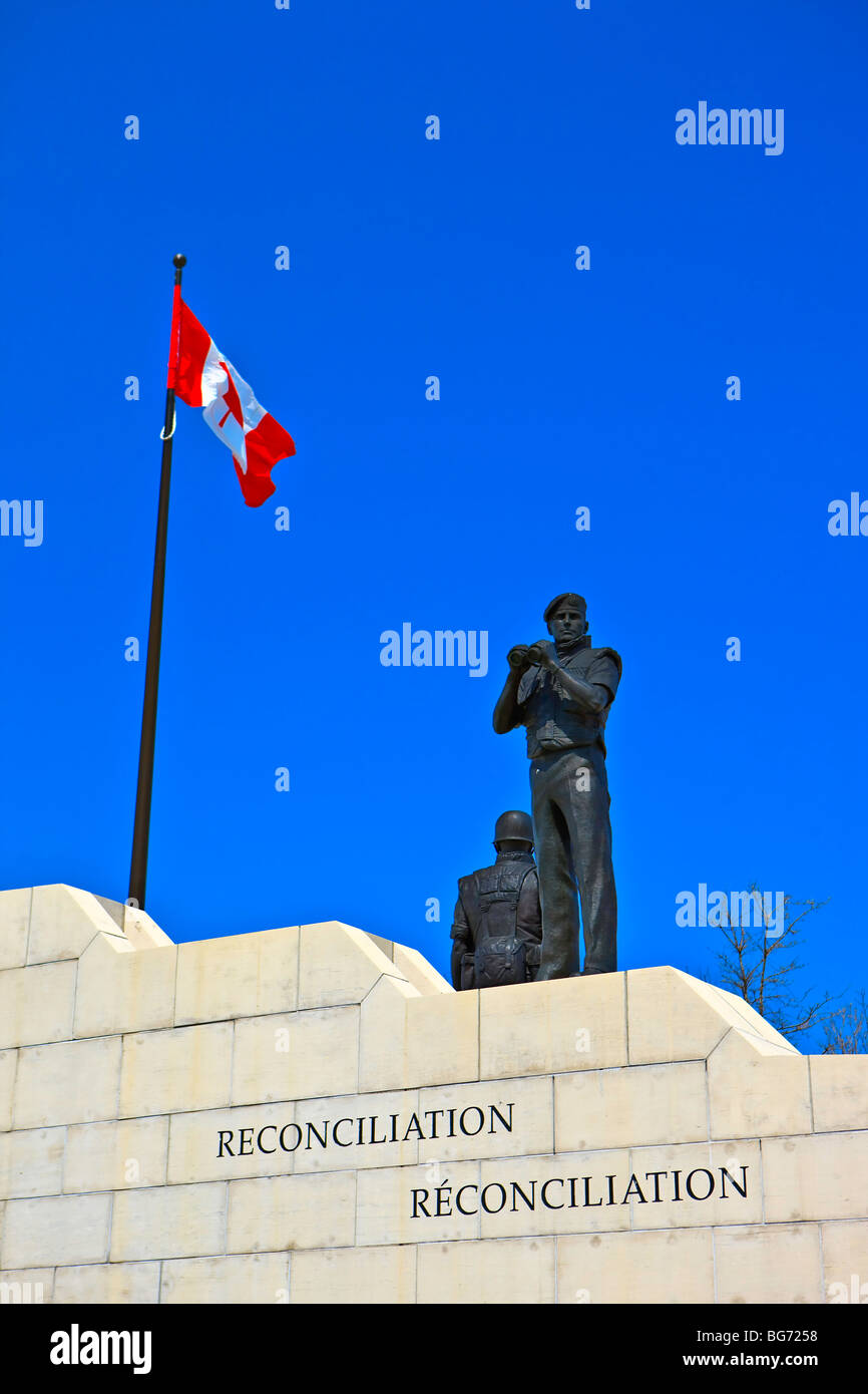 Reconciliation, Peacekeeping Monument in the city of Ottawa, Ontario, Canada. Stock Photo