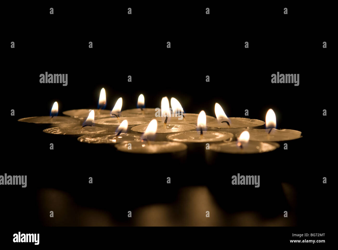 Candles in the dark Stock Photo