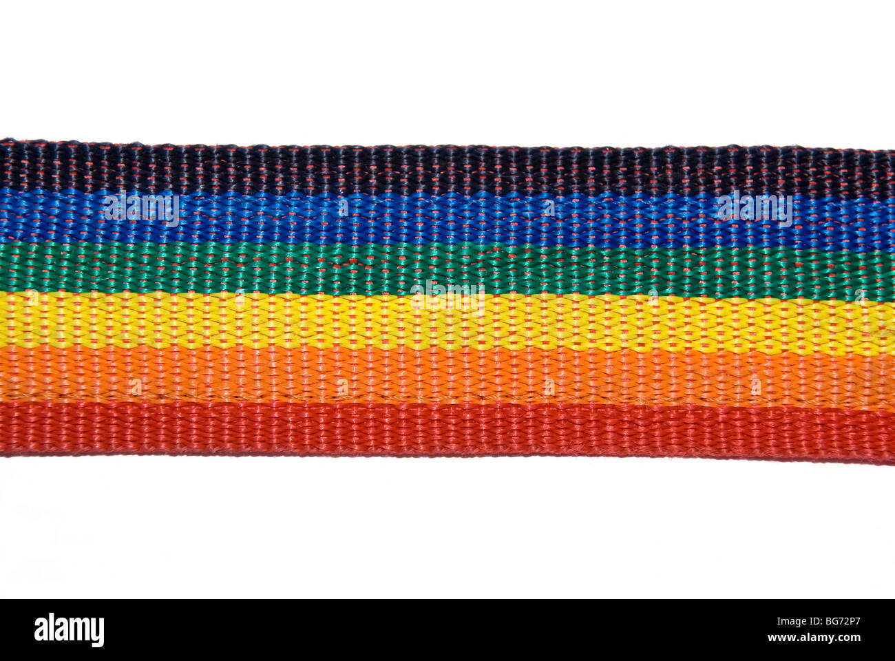 rainbow belt on a white background Stock Photo