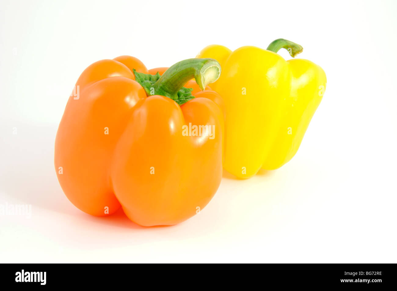 Orange and yellow peppers Stock Photo Alamy
