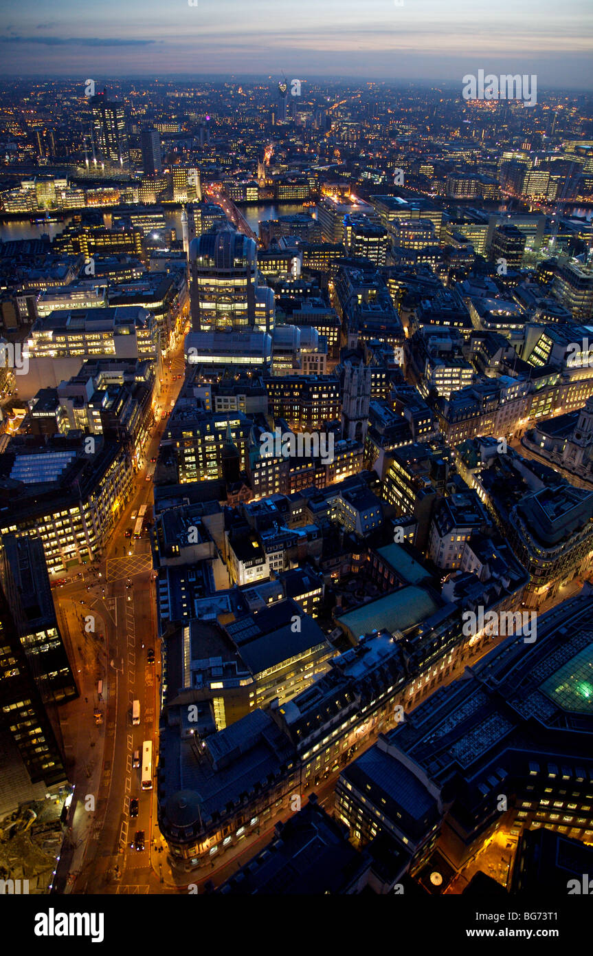 Aerial london dusk hi-res stock photography and images - Alamy