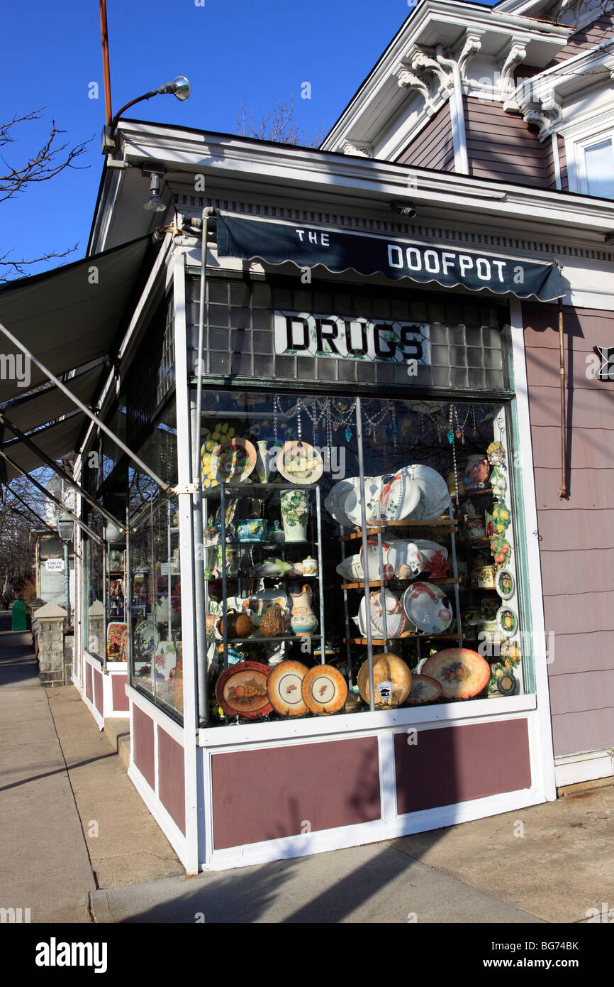 The Doofpot pottery store, Main Street, Greenport, Long Island, NY