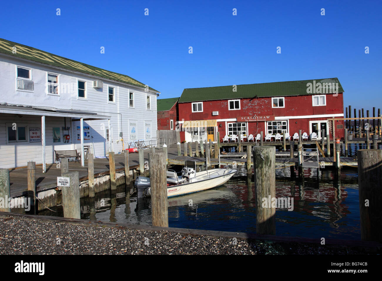 Claudio's dock and marina, Greenport, Long Island, NY Stock Photo Alamy