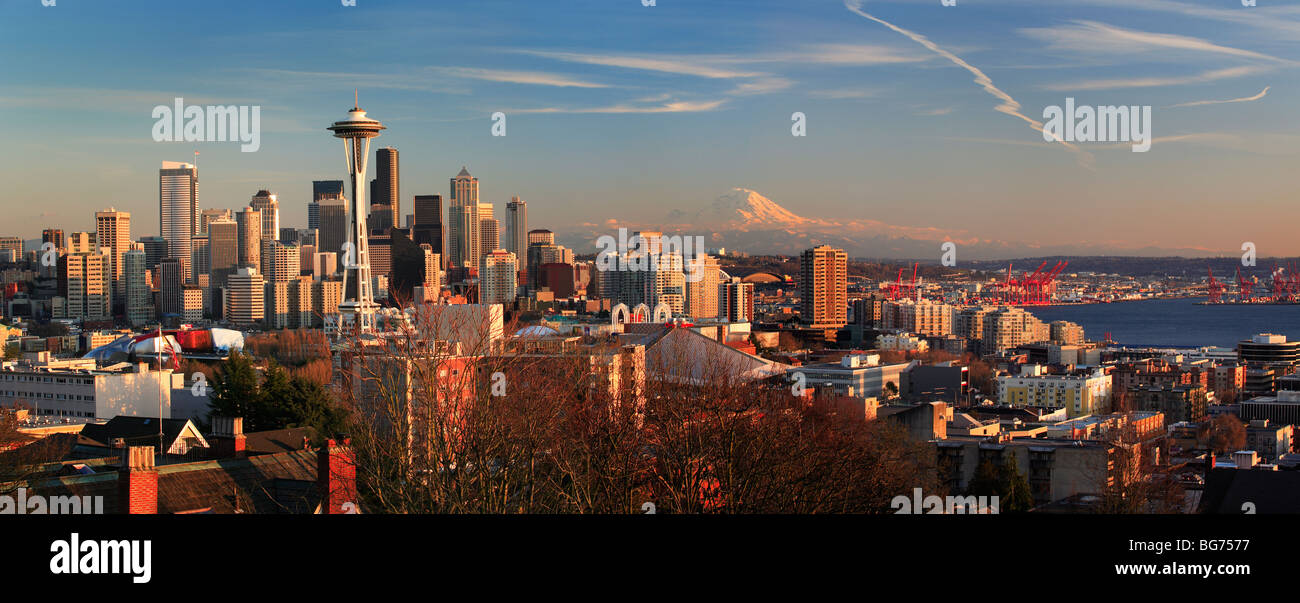 Winter panorama of Seattle skyline from Kerry Park Stock Photo - Alamy