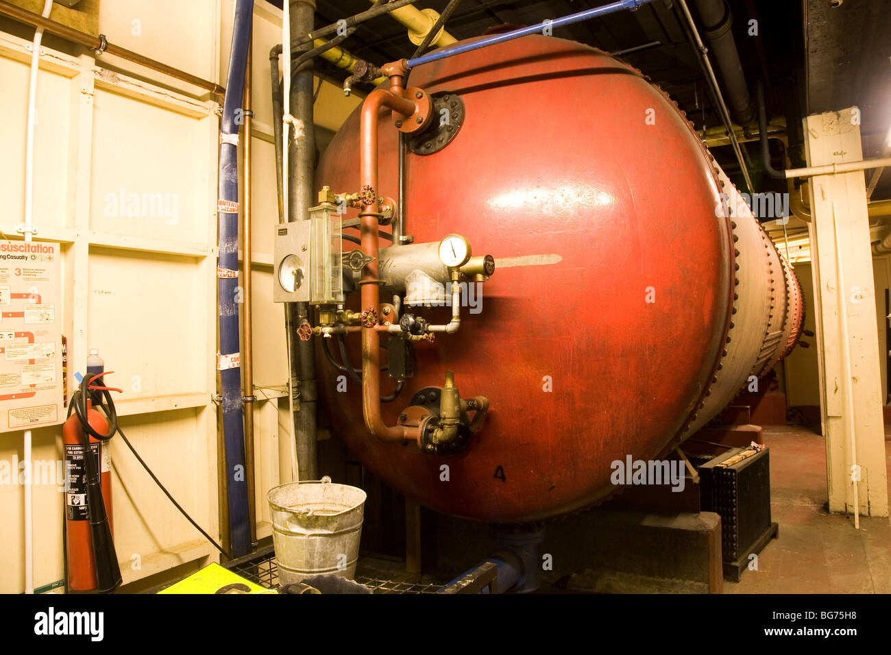 An underground tank stores waste water in a department store in