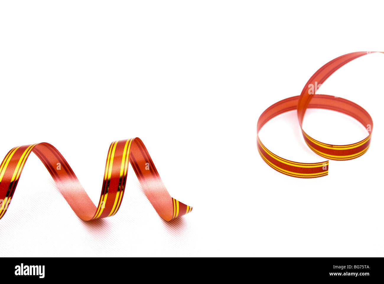 red ribbon isolated on white background Stock Photo - Alamy
