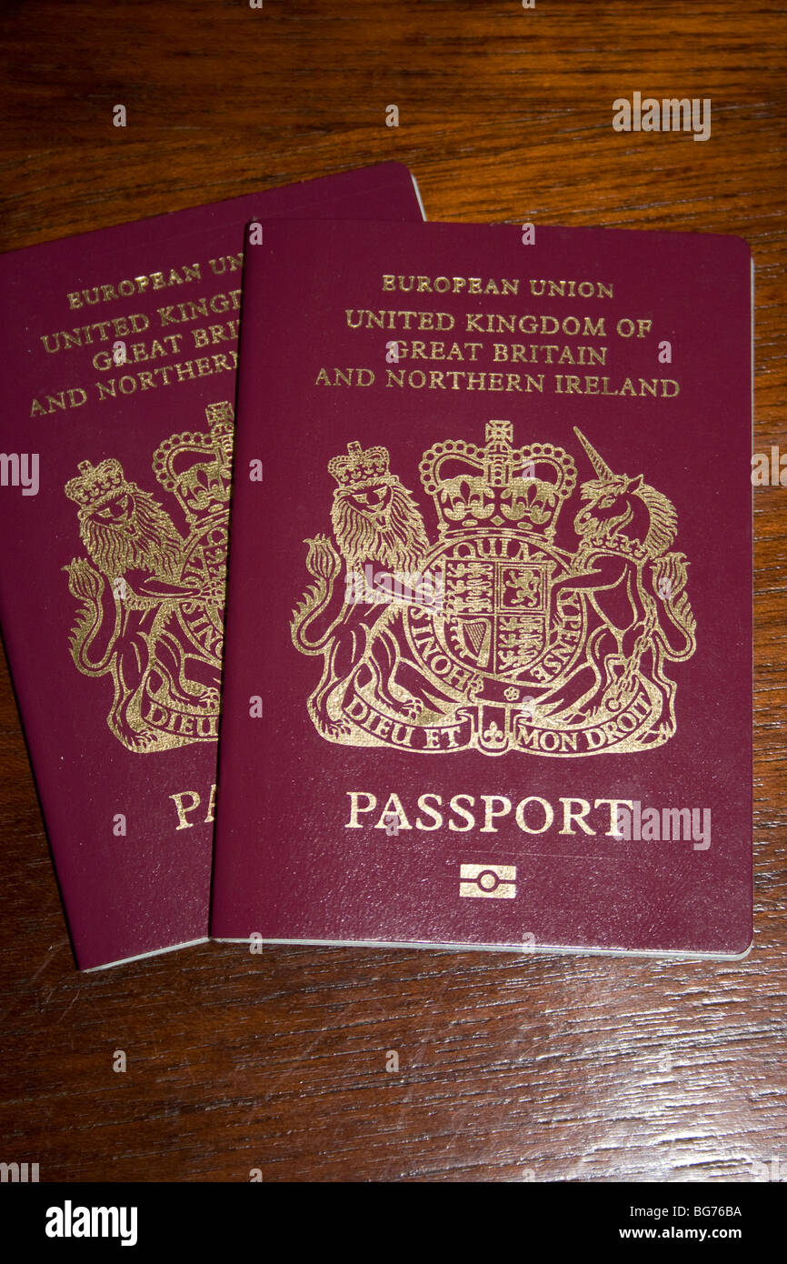 Two United Kingdom Passports Stock Photo Alamy