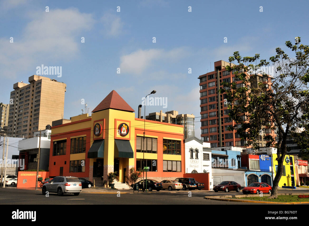 buildings, commerce, Miraflores, Lima, Peru Stock Photo
