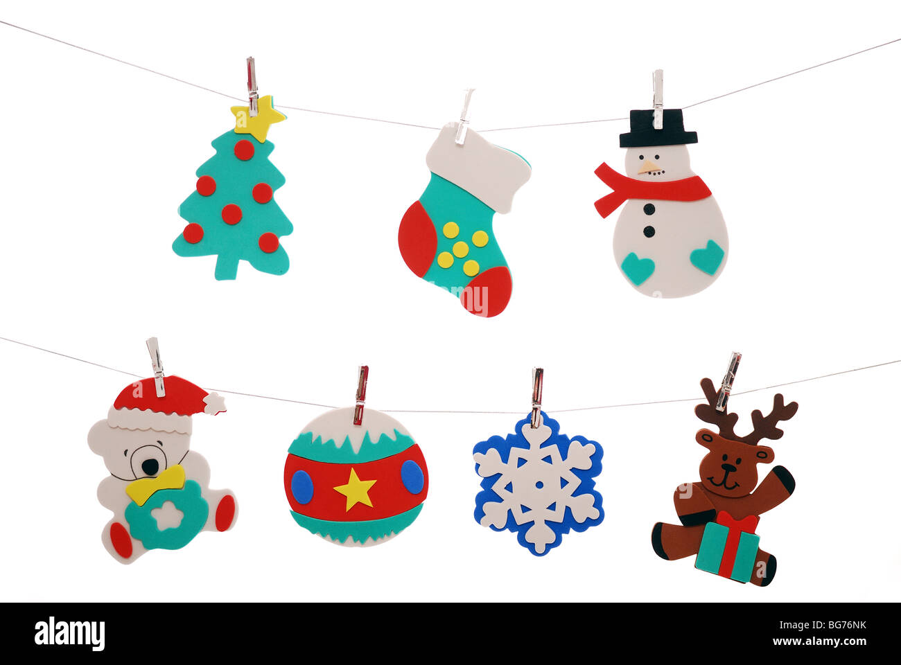 Hanging Christmas Decorations Stock Photo - Alamy