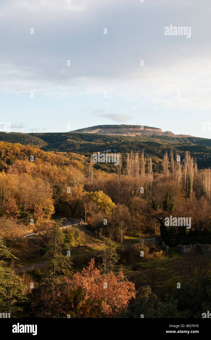 Landscape near the village of Brissac, Herault, South of France Stock Photo