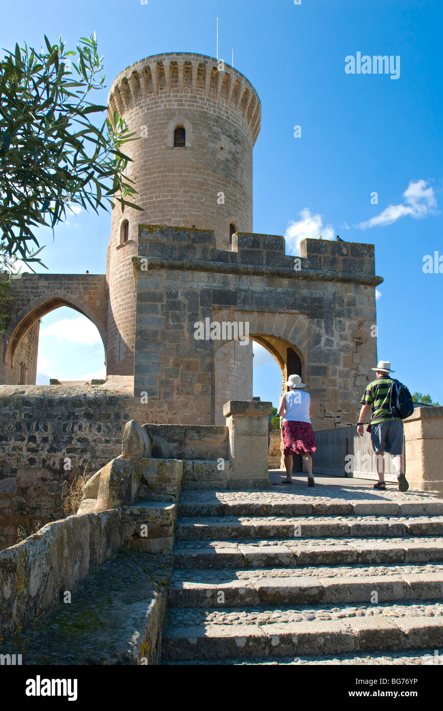 Castell Bellver Entrance, Palma, Majorca, Balearics, Spain Stock Photo