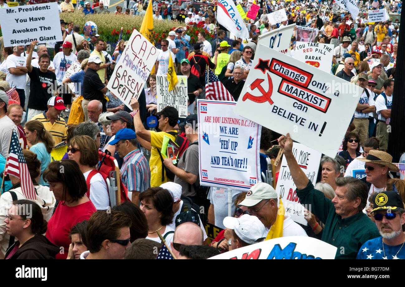The Tea Party Protest at the Capitol Building on 9-12-2009 Stock Photo