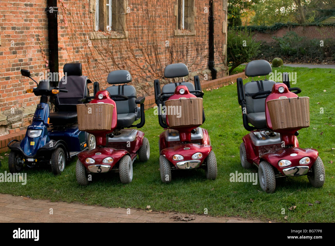 Mobility scooters for hire at Rufford near Ollerton Nottinghamshire