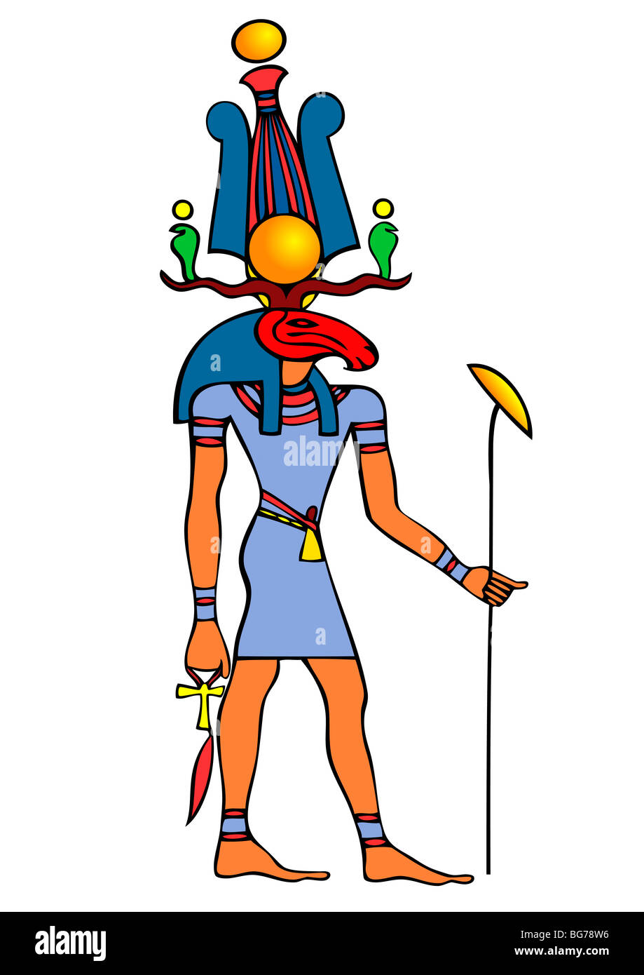 Egyptian God - Khensu Stock Photo