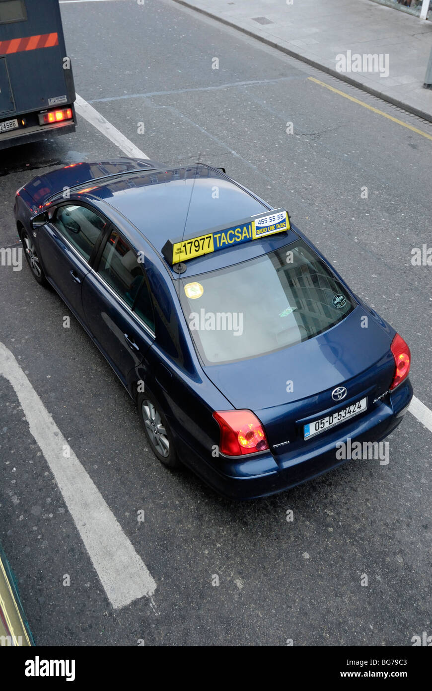 Taxi Tacsai in Dublin Ireland UK Stock Photo