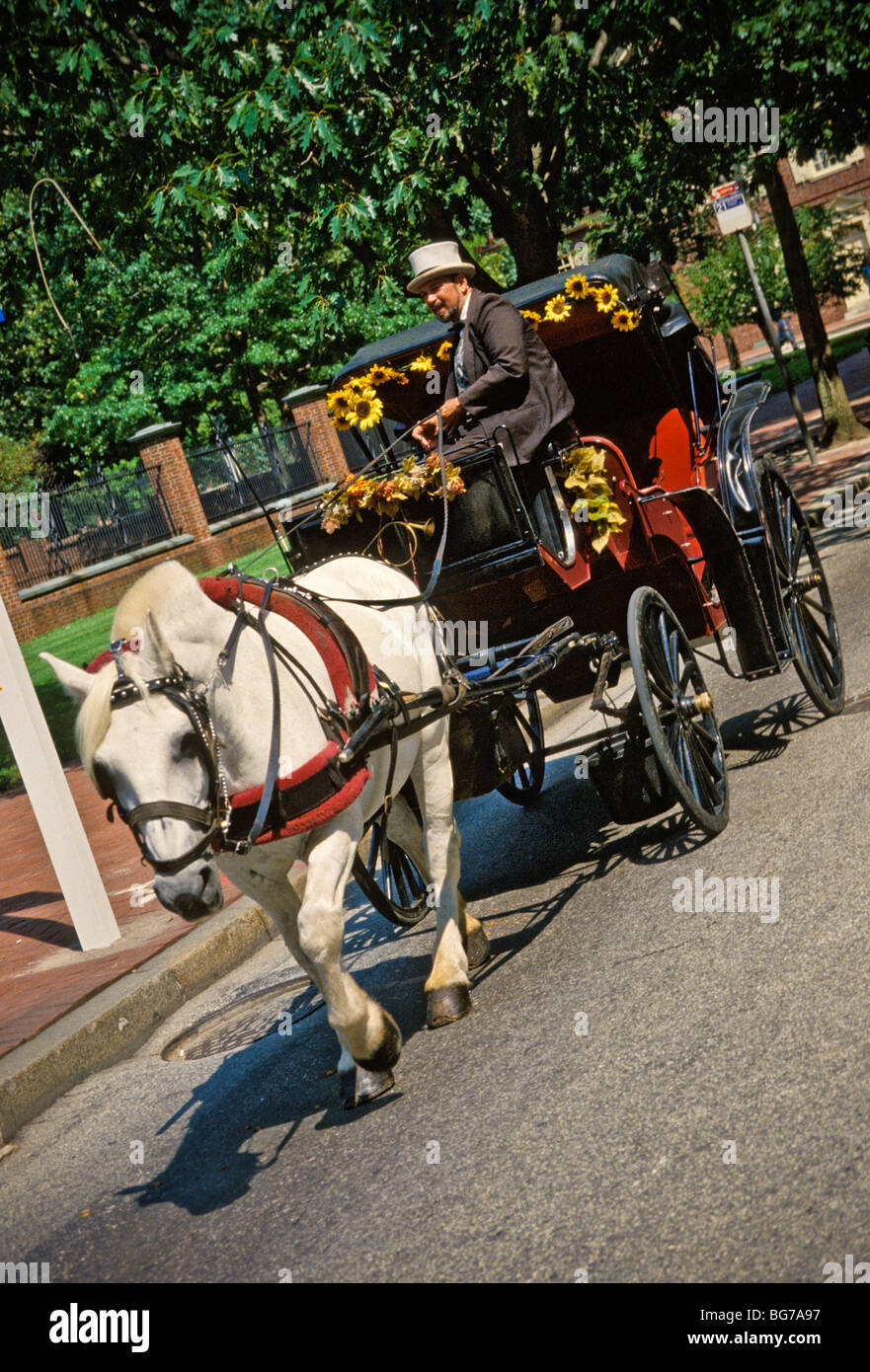 Top hat carriage driver Stock Photo Alamy