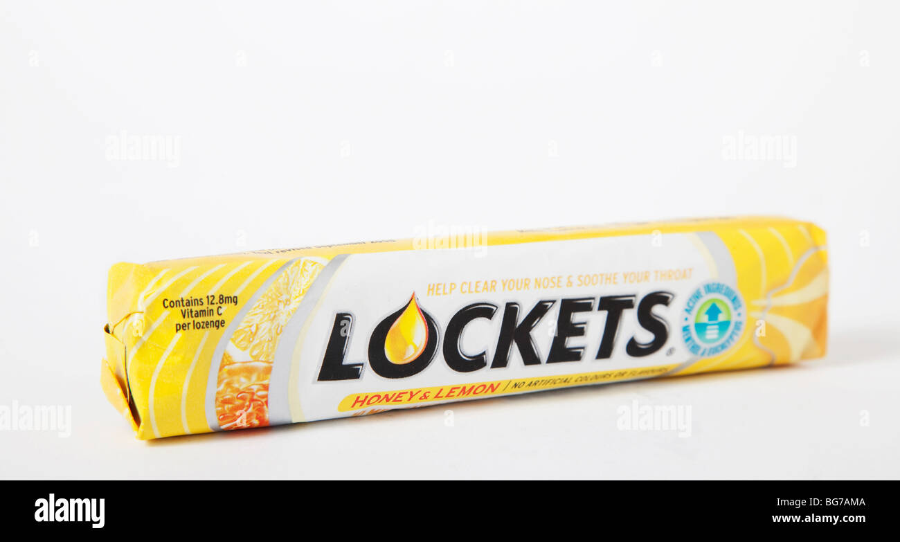 lockets "cough sweets Stock Photo Alamy