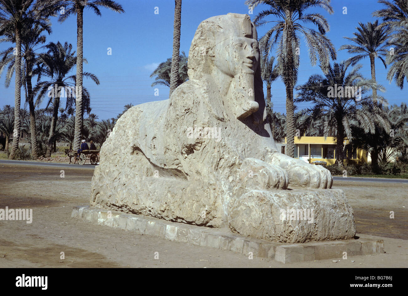 Alabaster Sphinx of Amenhotep II, Memphis, Egypt 680204 031 Stock Photo ...