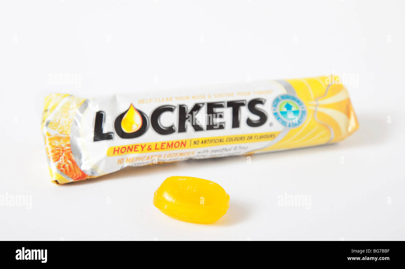 lockets "cough sweets Stock Photo Alamy