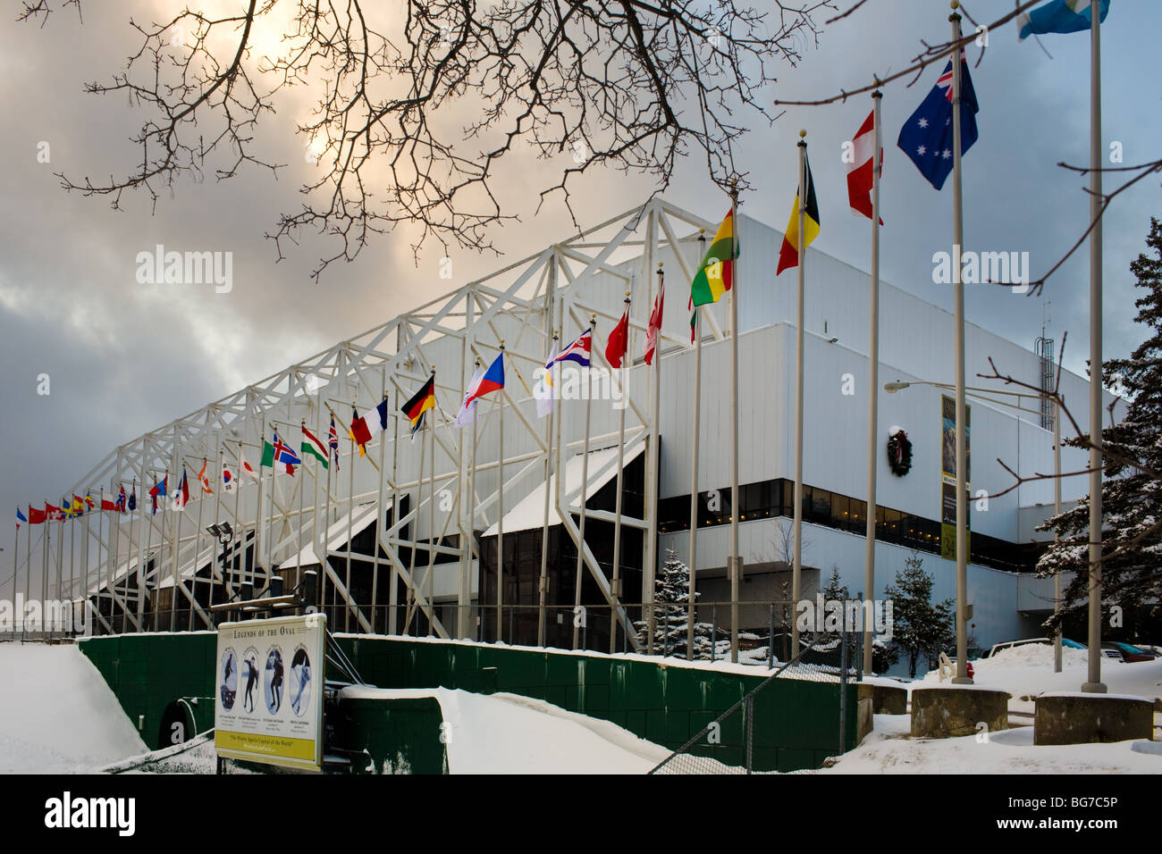 Olympic Center at Lake Placid New York in the Adirondacks Stock Photo