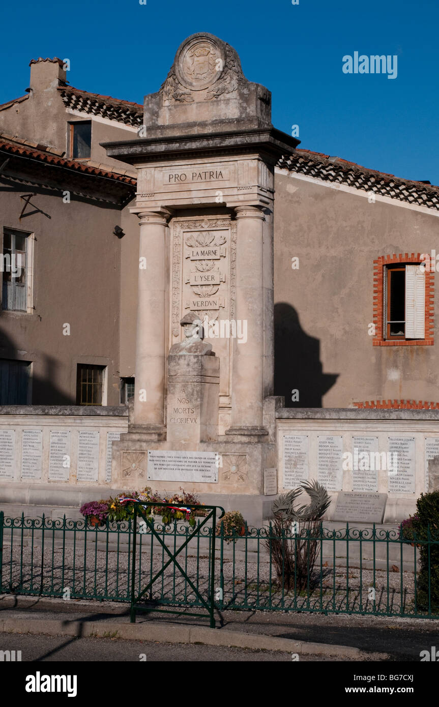 War memorial, St HippolyteduFort, Gard, South of France Stock Photo Alamy