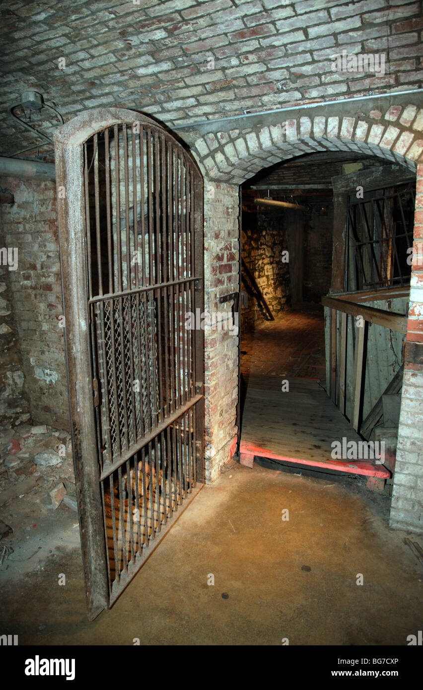 These  passageways were once at street level, it now forms part of the Seattle underground tour started by Bill Speidel in 1965 Stock Photo
