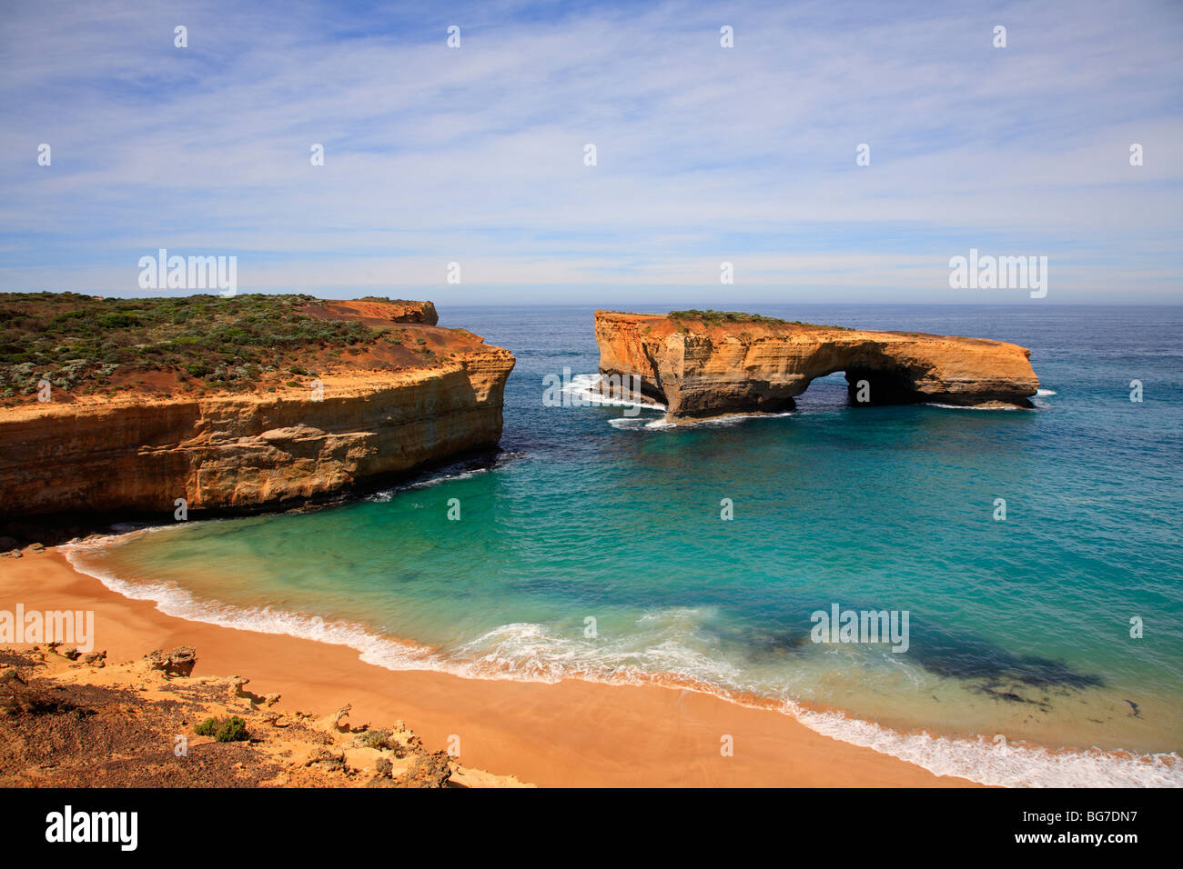 London Bridge Great Ocean Road Victoria Australia Stock Photo