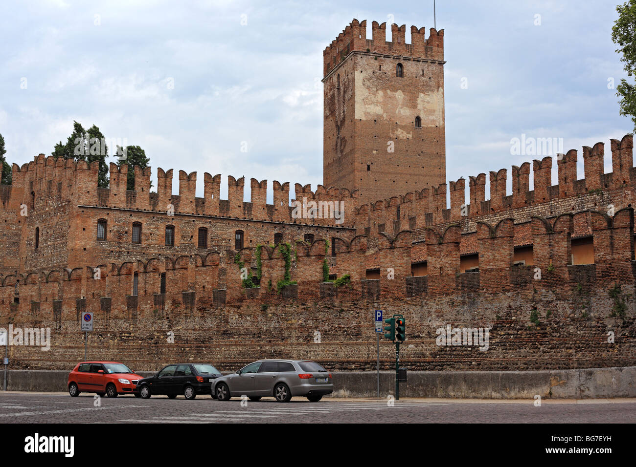 Castelvecchio, old castle (1354-1376), Verona, Veneto, Italy Stock Photo