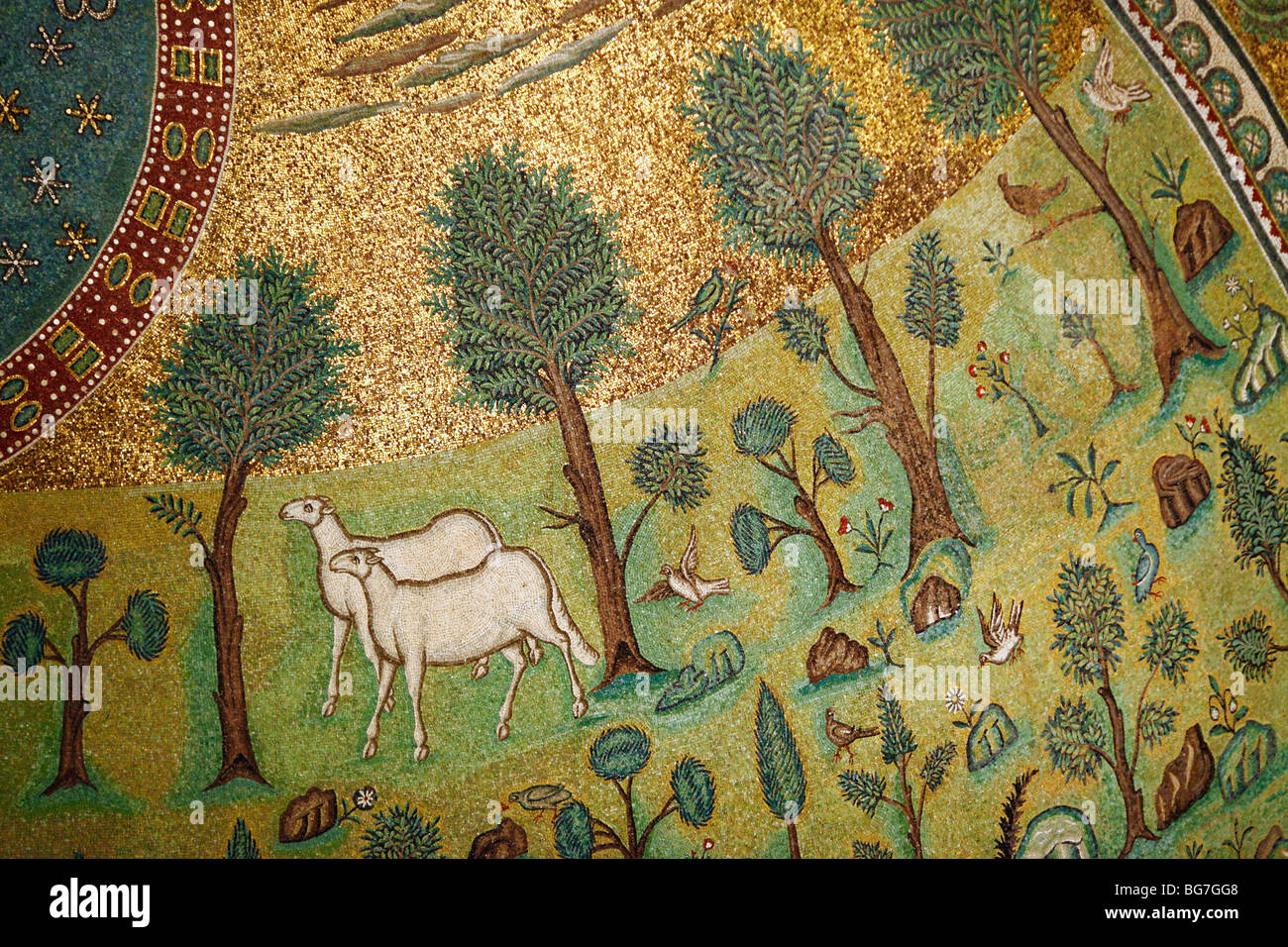 Saint Apollinaris Amid Sheep