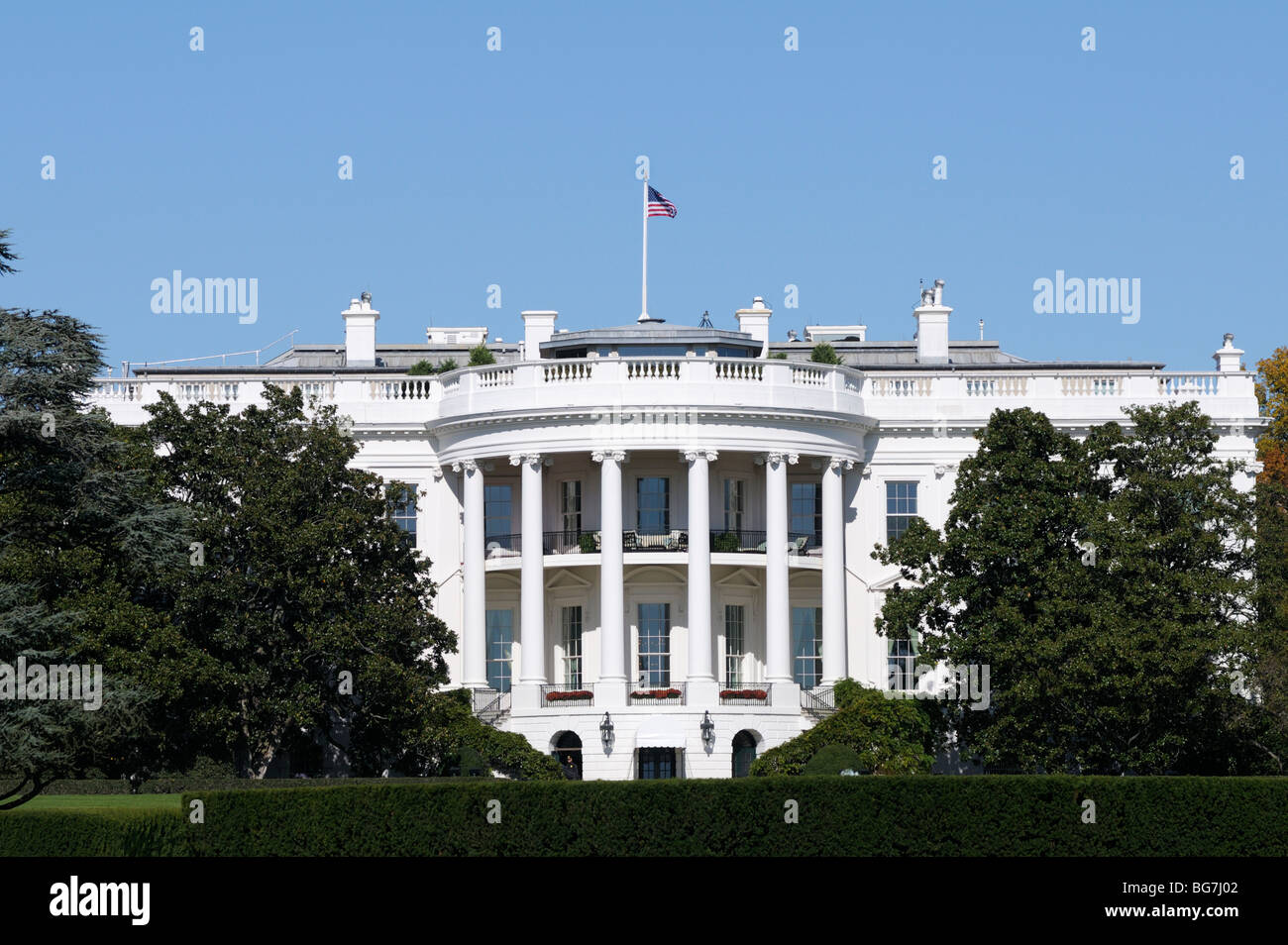 The White House south facade Stock Photo