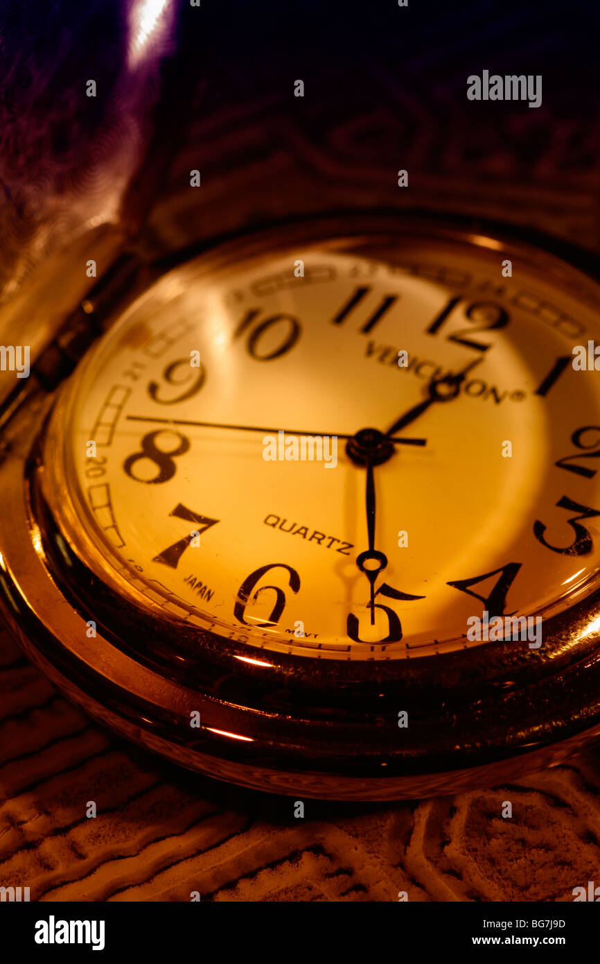 Closeup of pocketwatch Stock Photo