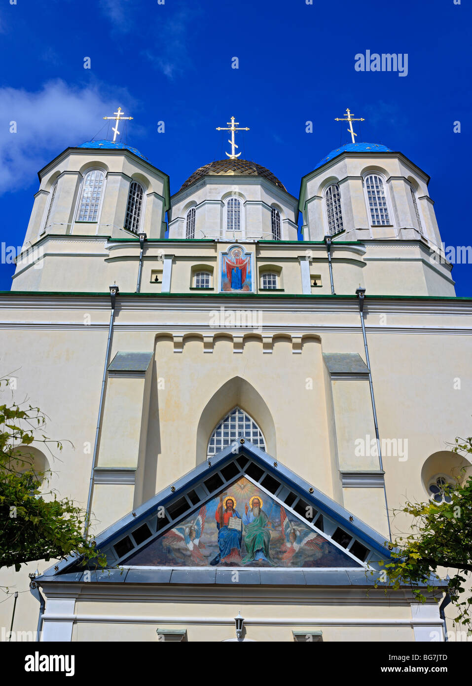 St. Trinity monastery, Mezhirich, Sumy oblast, Ukraine Stock Photo
