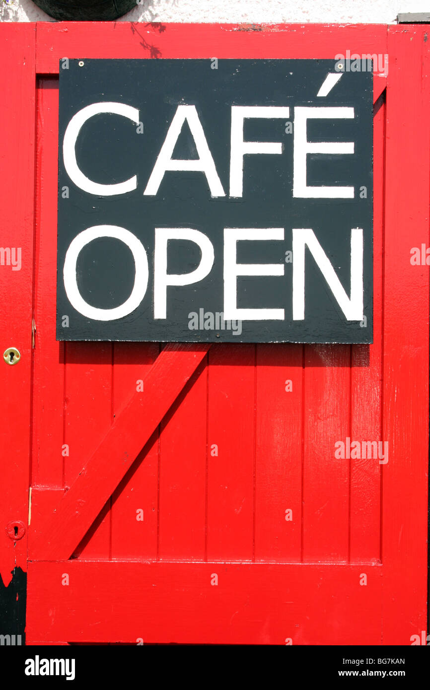 Cafe Open sign Stock Photo