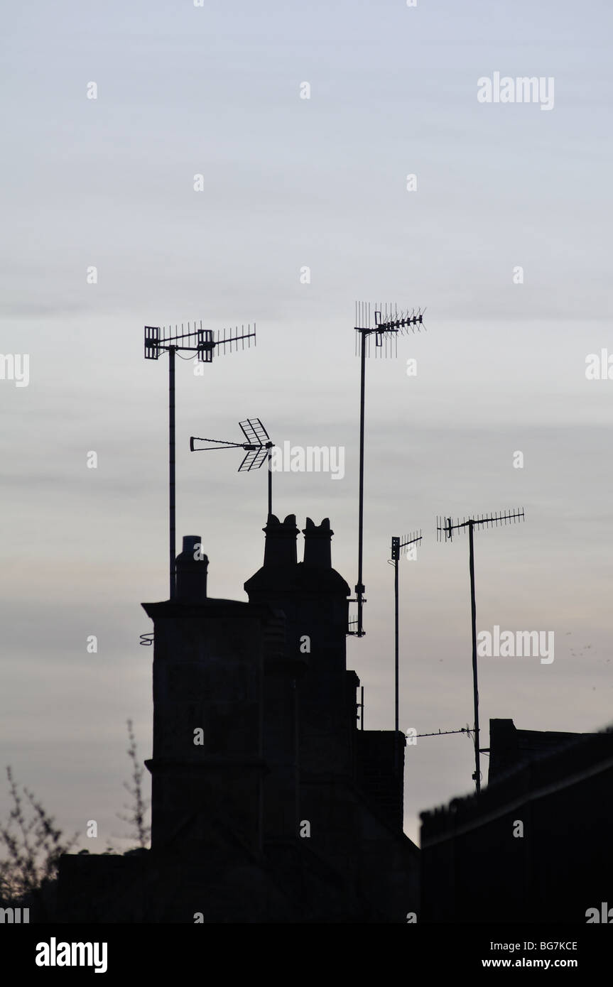 Television aerials UK Stock Photo