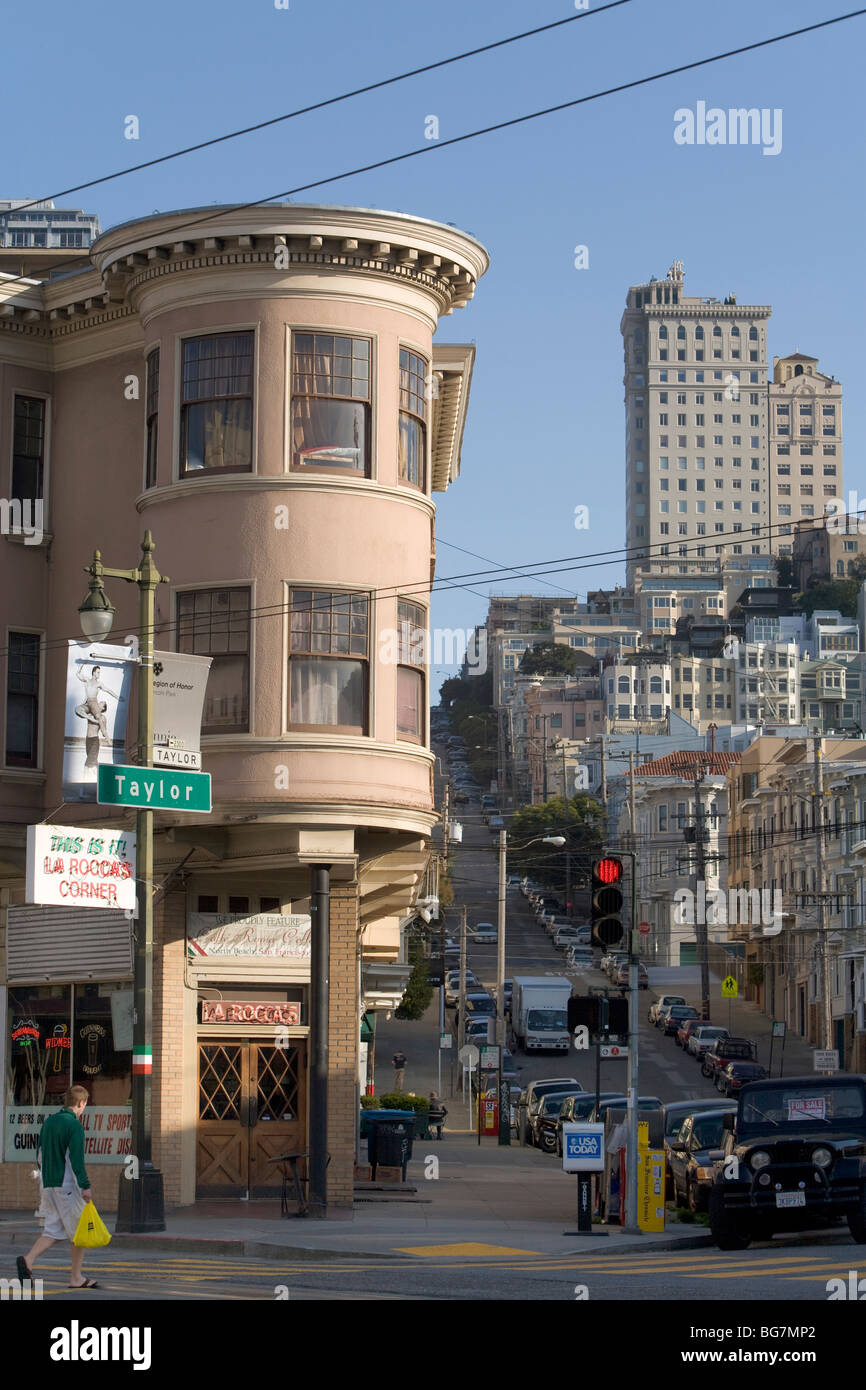 Nob Hill as seen from Columbus Ave North Beach, San Francisco