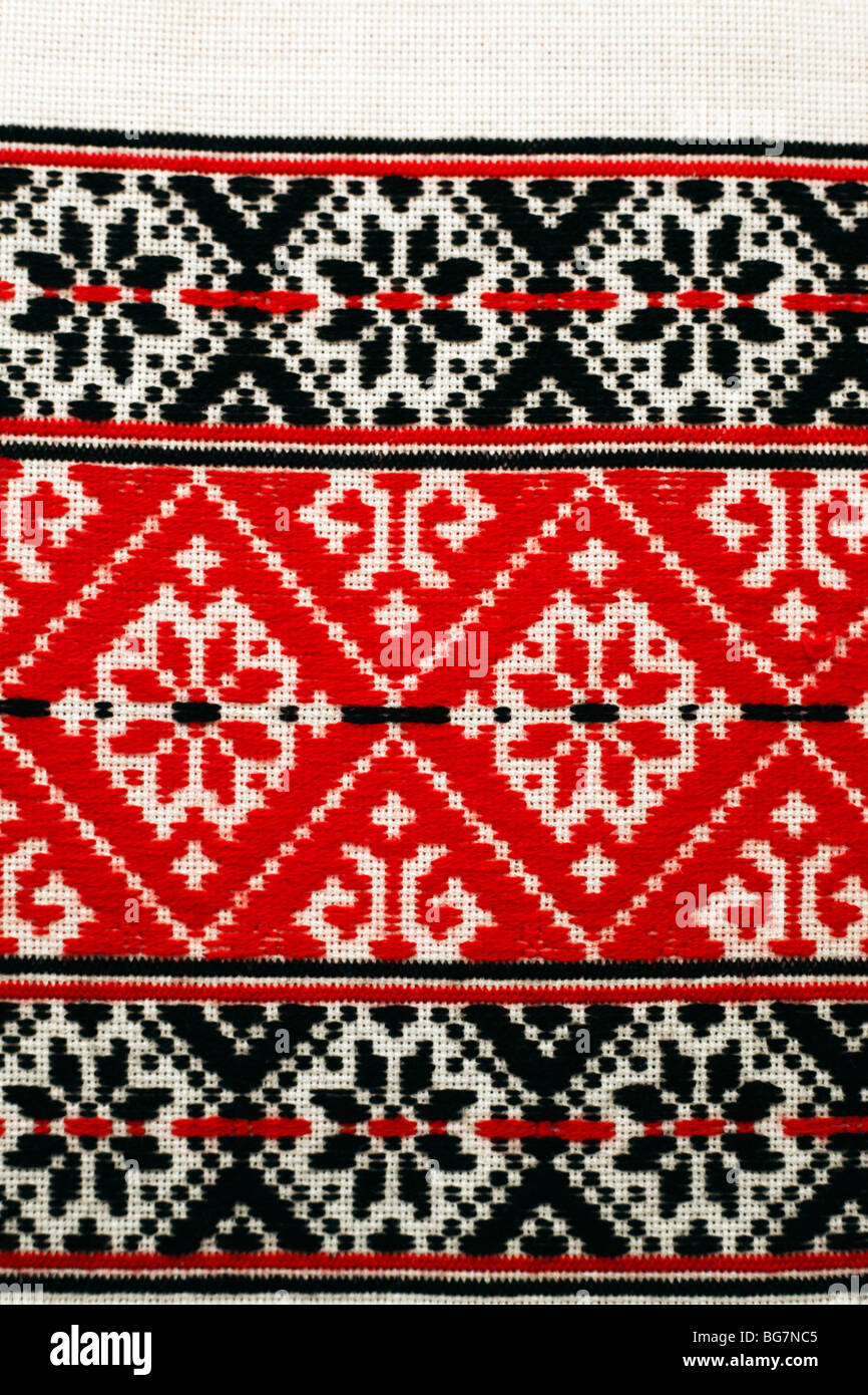 Traditional Ukrainian embroidery, Ostroh, Rivne oblast, Ukraine Stock Photo