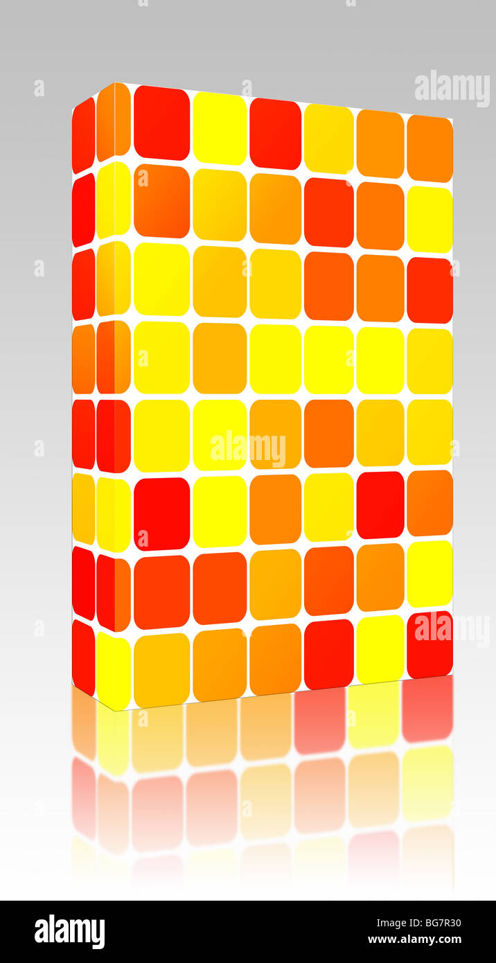 Software package box Abstract background illustration of colored tile ...