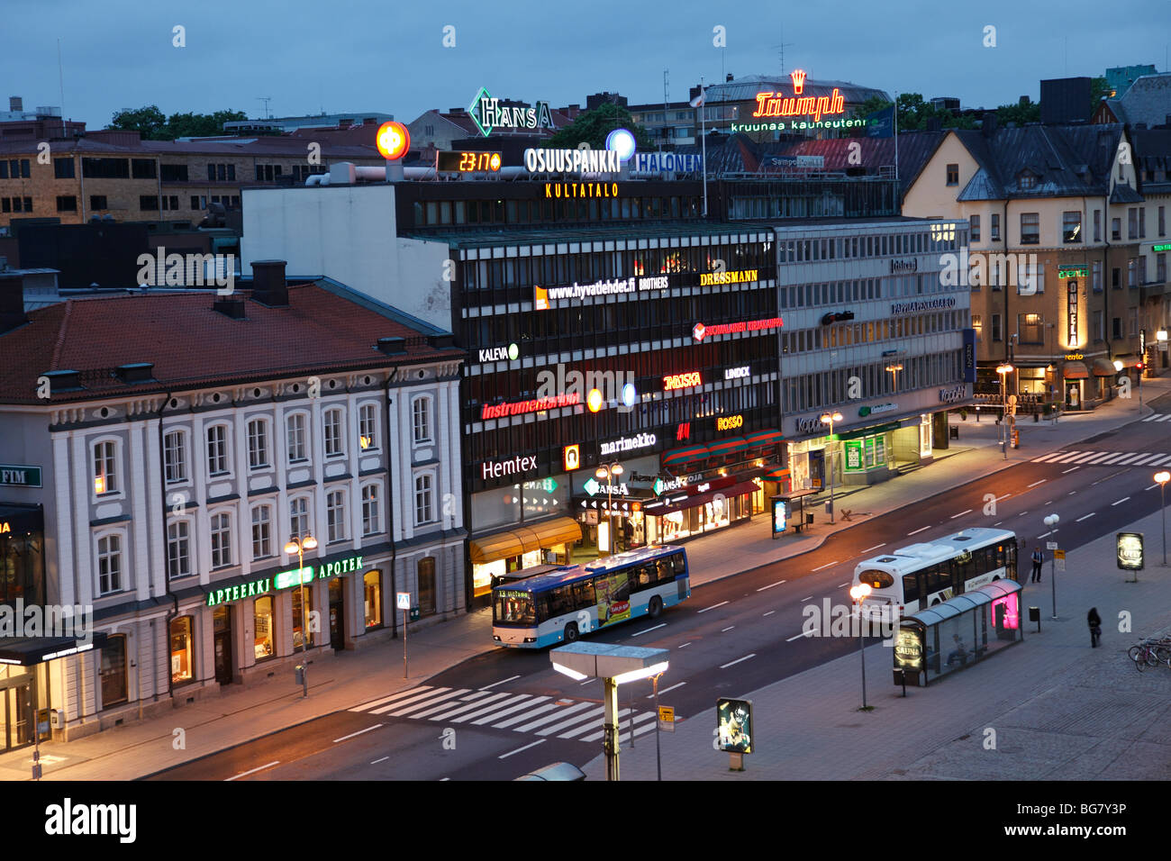 Finland, Region of Finland Proper, Western Finland, Turku, Market Square,  Kauppatori Square, Shops and Buildings Stock Photo - Alamy