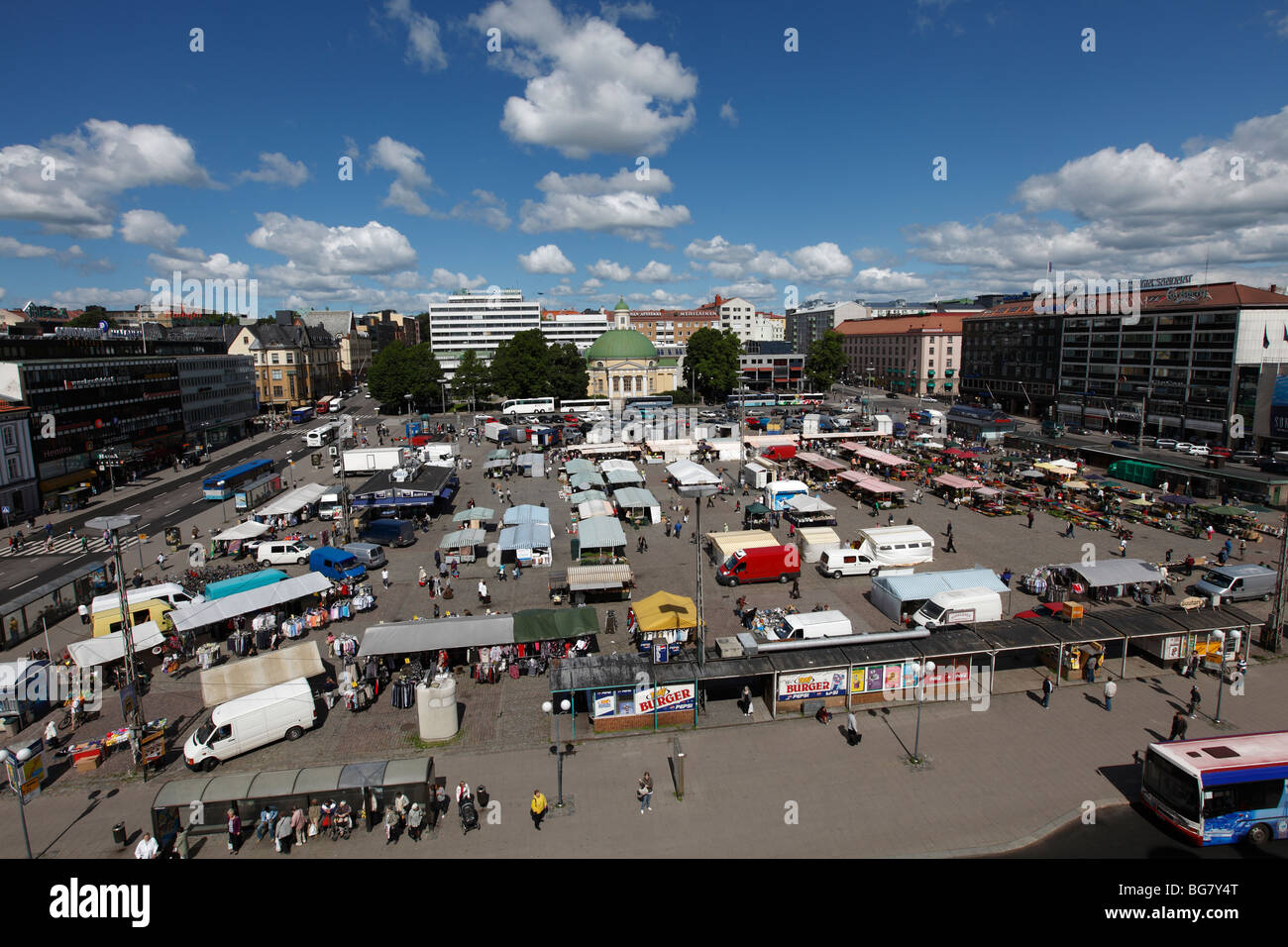 Finland, Region of Finland Proper, Western Finland, Turku, Market Square, Kauppatori Square Stock Photo