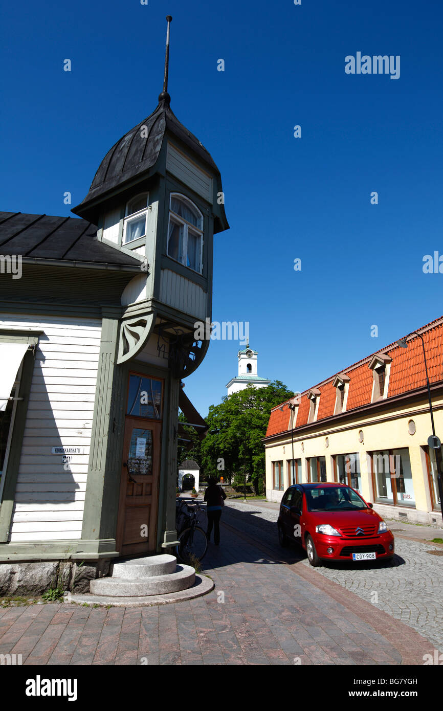 Finland Region of Satakunta Rauma Old Town Wooden House Quarter