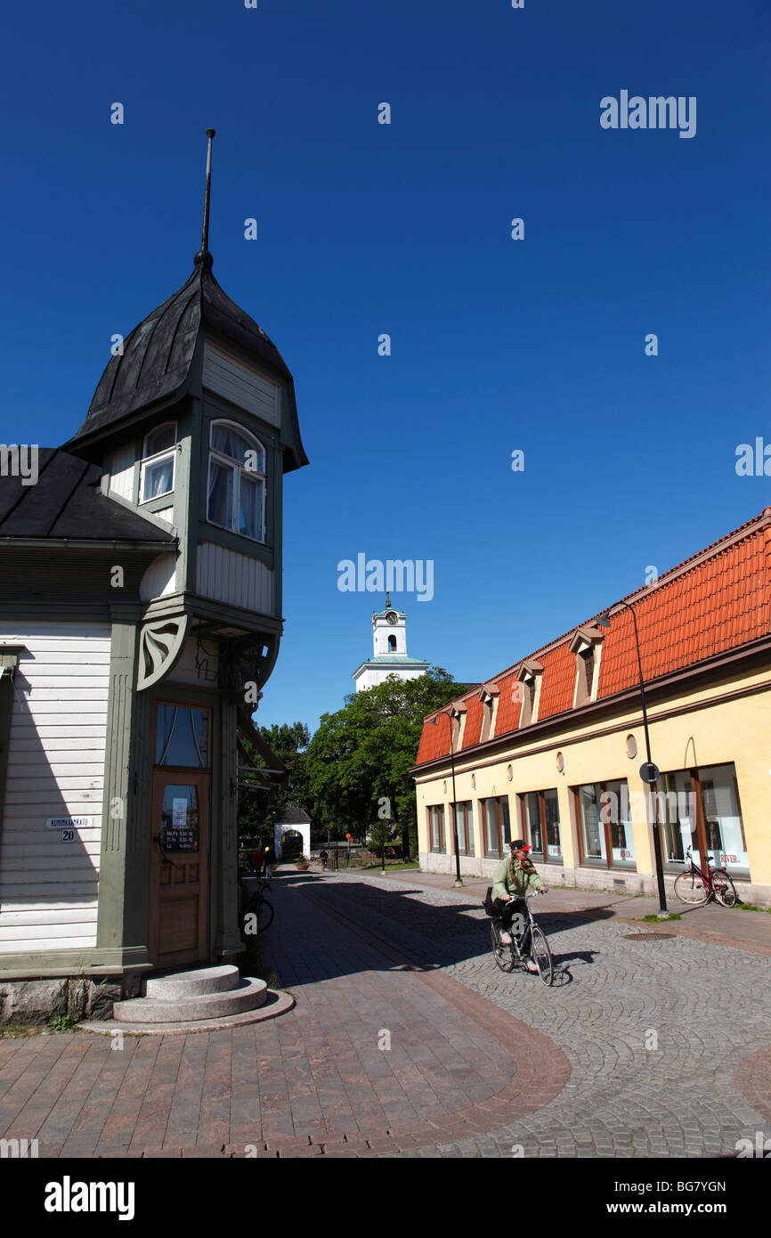Finland Region of Satakunta Rauma Old Town Wooden House Quarter