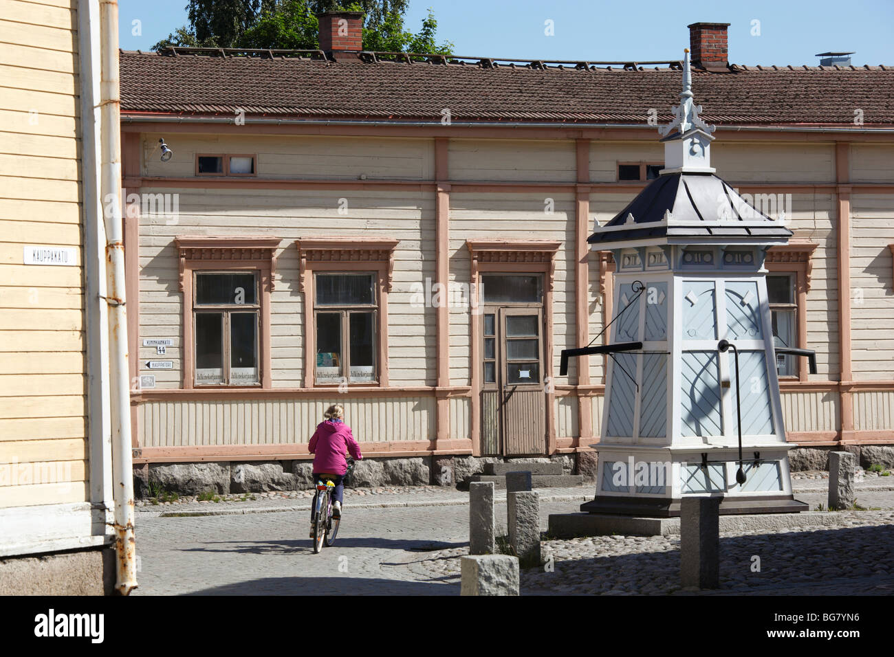 Finland Region of Satakunta Rauma Old Town Wooden House Quarter