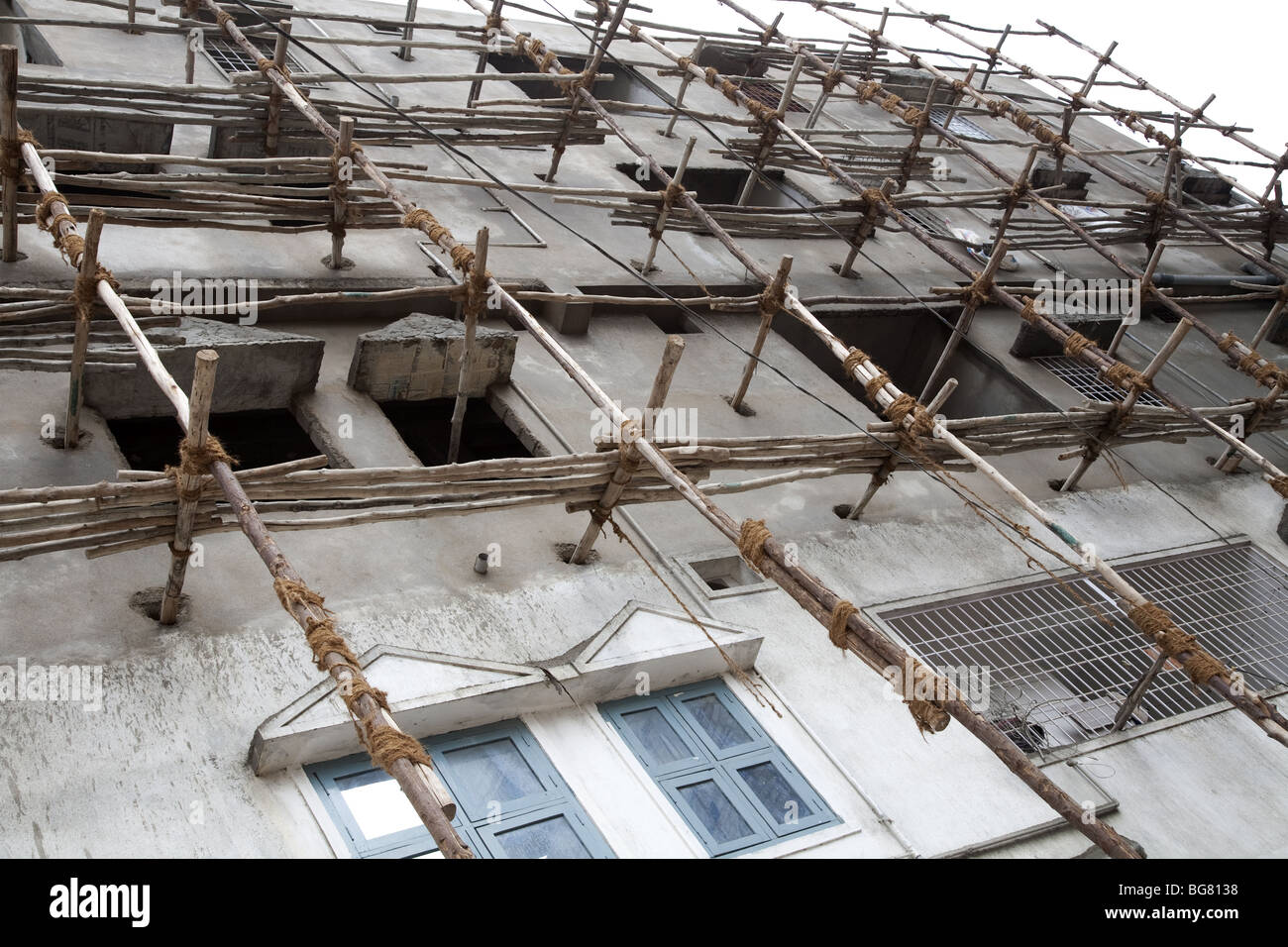 Scaffolding in India Stock Photo Alamy