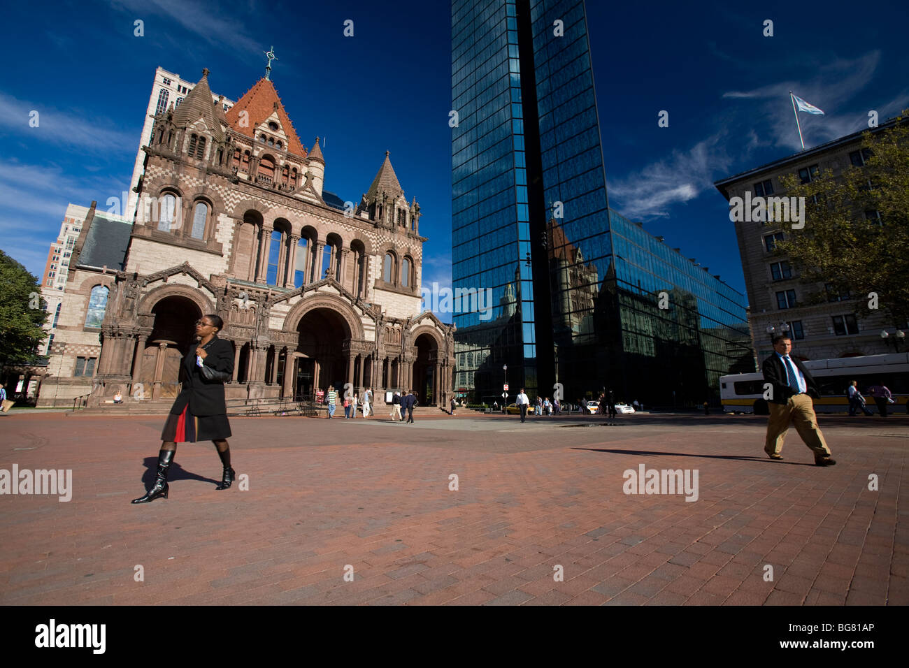 Copley Square, Boston, Massachusetts Stock Photo