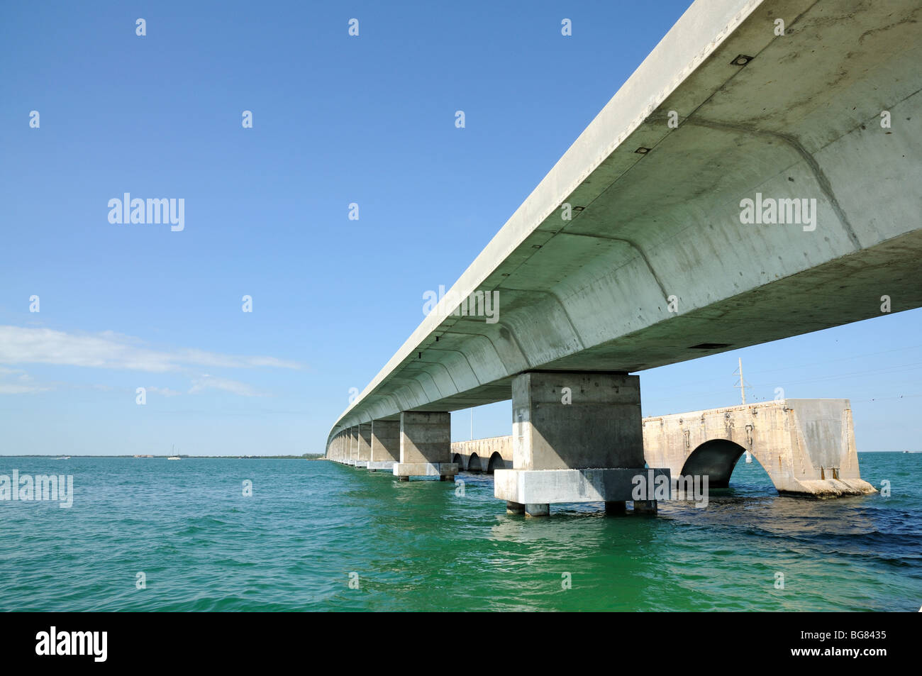Bridge Across the Florida Keys Stock Photo