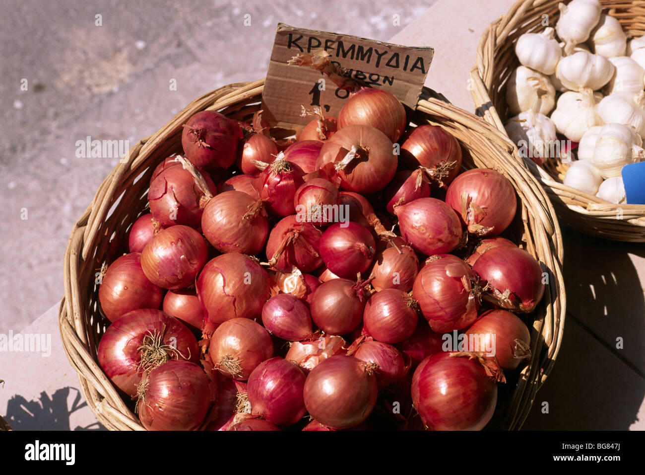 greece, ionian islands, kefalonia, assos, greek onions Stock Photo - Alamy