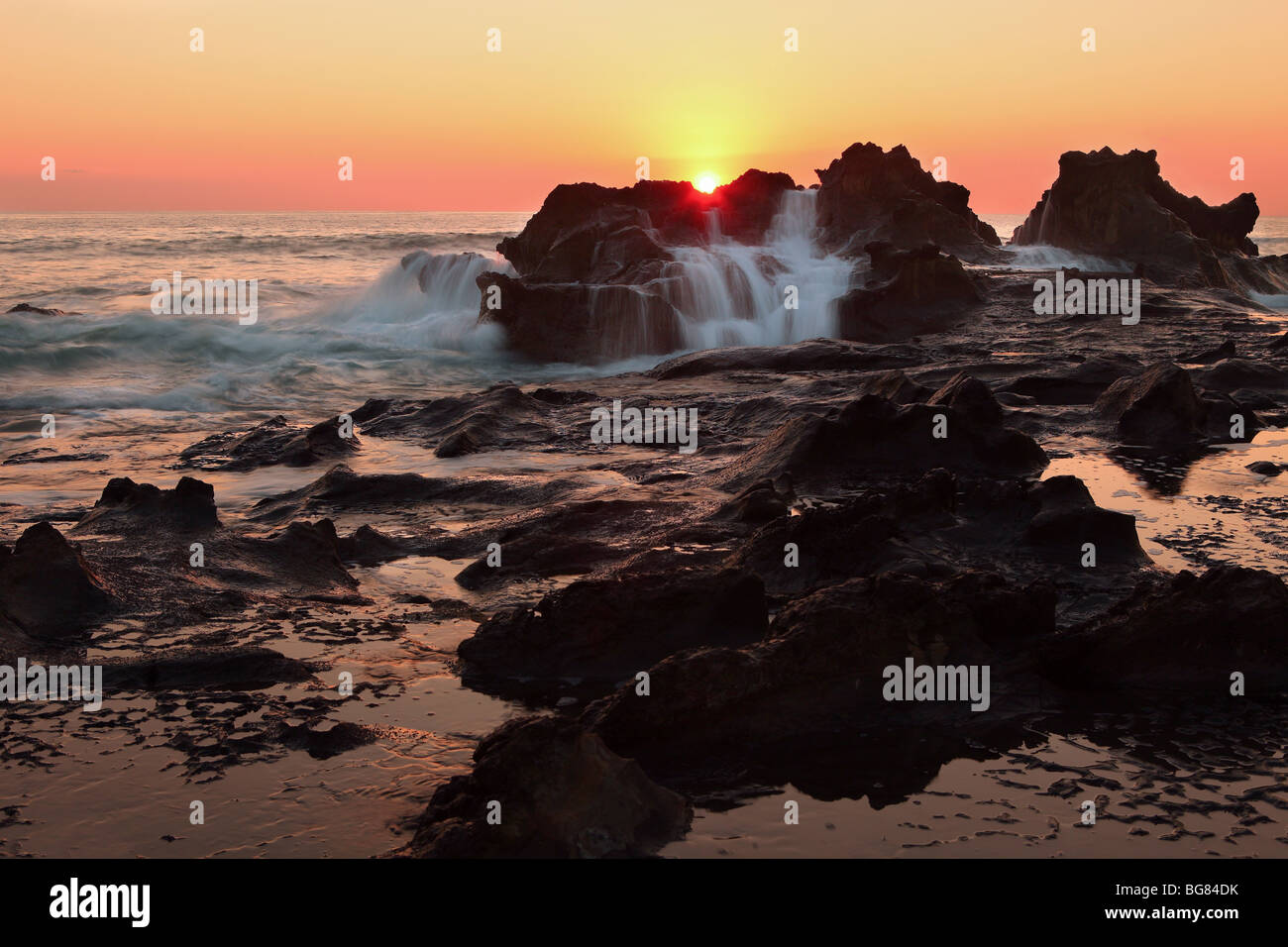 Coastline of Costa Rica, town of Mal Pais Stock Photo