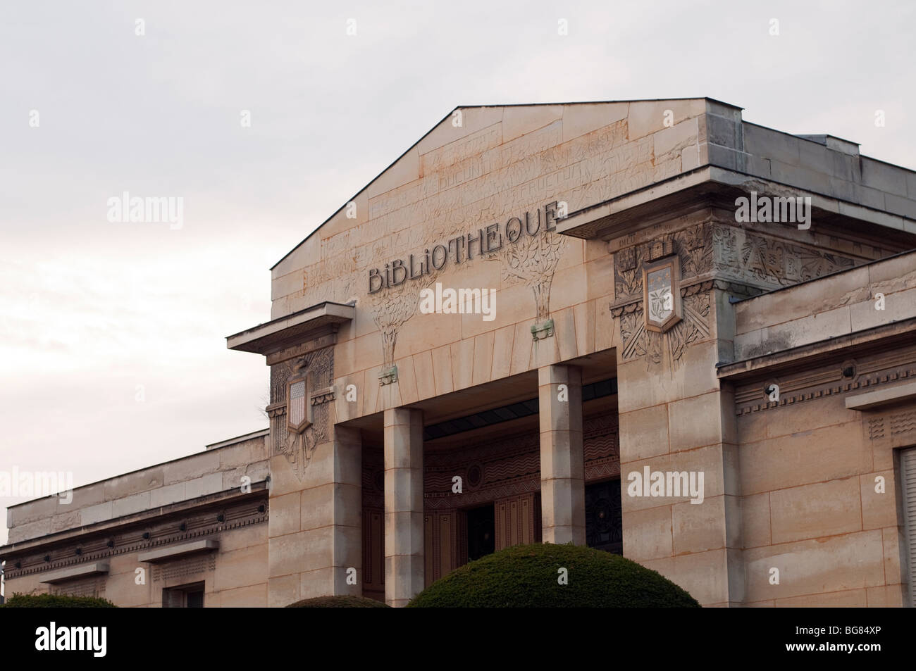 Carnegie Library, Reims, France Stock Photo