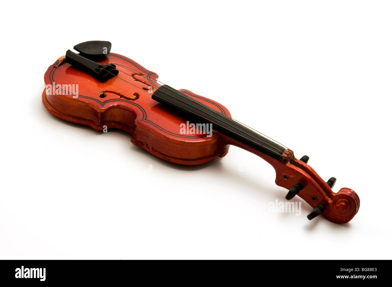 Violin on a white background Stock Photo