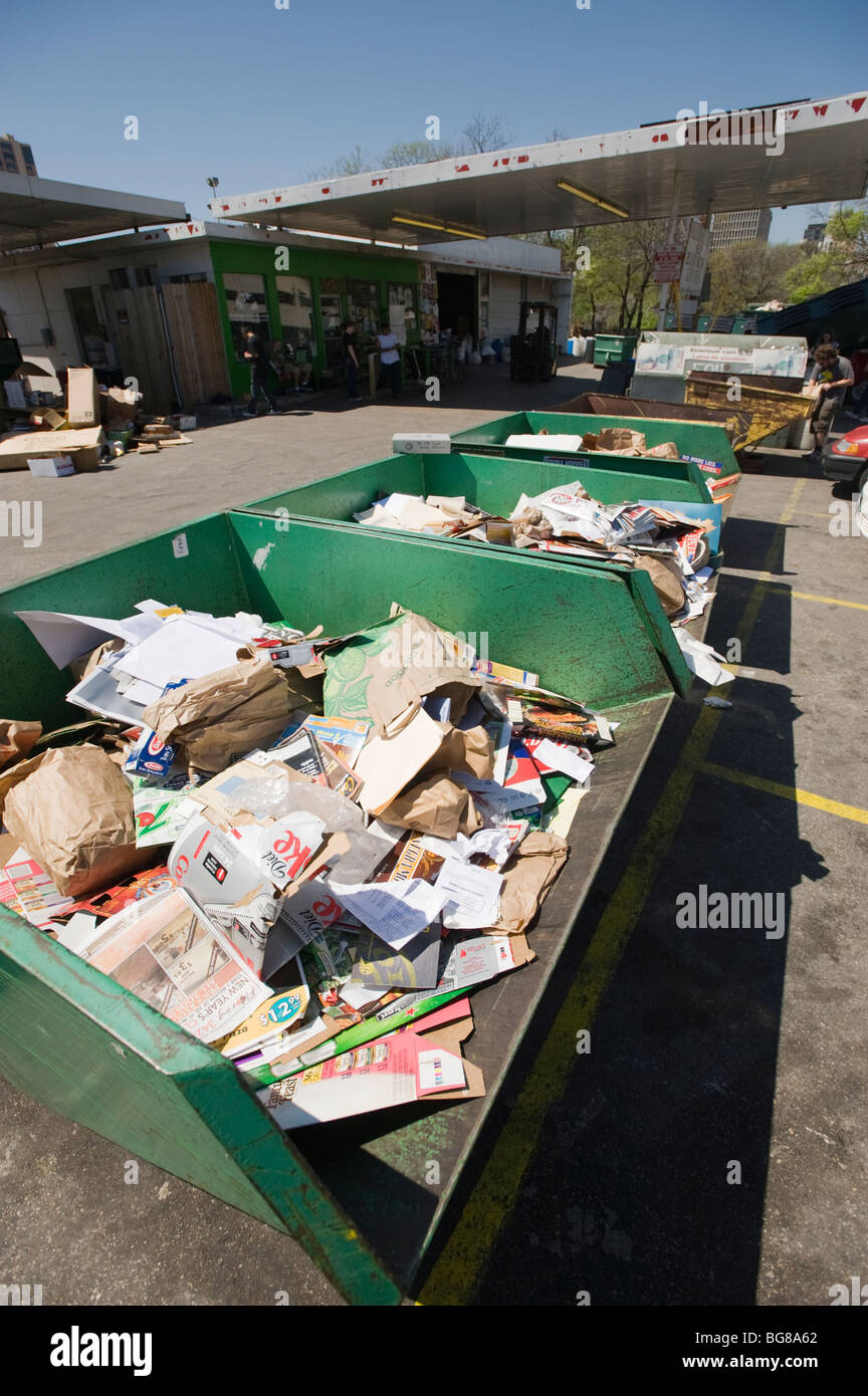 Recycling depot in Austin Texas, USA. Stock Photo
